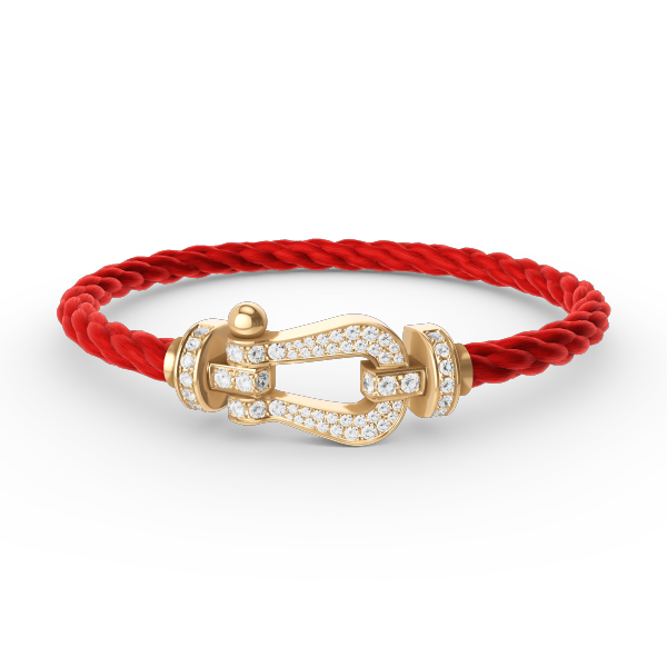 [Clover-Jewelry]FORCE LARGE HORSESHOE FULL DIAMOND BRACELET GOLD