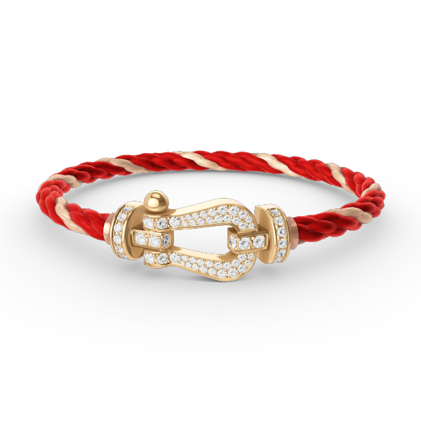 [Clover-Jewelry]FORCE LARGE HORSESHOE FULL DIAMOND BRACELET GOLD