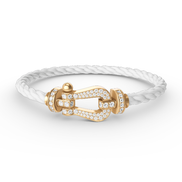 [Clover-Jewelry]FORCE LARGE HORSESHOE FULL DIAMOND BRACELET GOLD