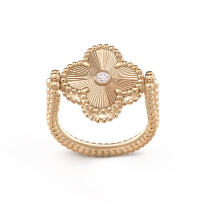 [Clover-Jewelry]CLOVER RIVERSIBLE ROSE GOLD RING