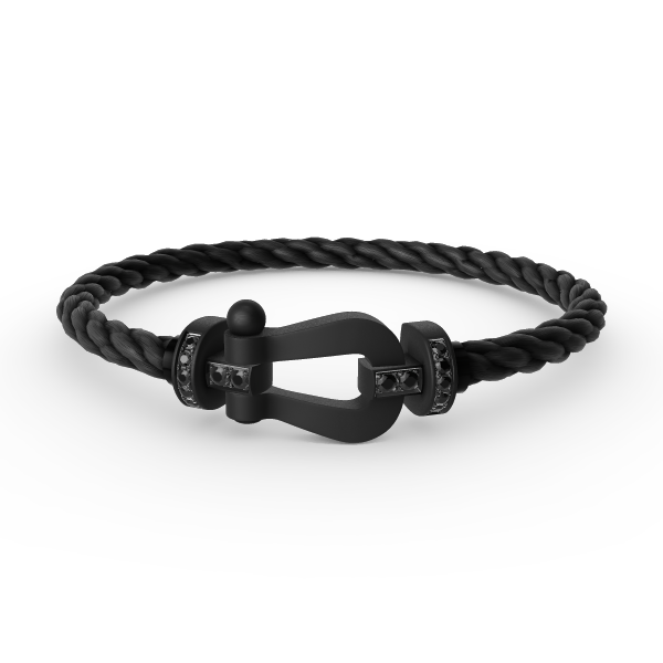 [Clover-Jewelry]FORCE LARGE SERIES HORSESHOE BLACK SAMURAI BRACELET