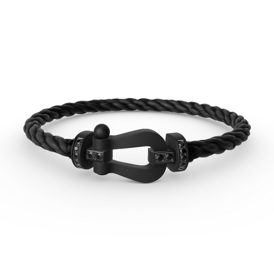 [Clover-Jewelry]FORCE LARGE SERIES HORSESHOE BLACK SAMURAI BRACELET