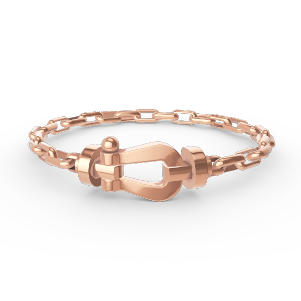 [Clover-Jewelry]FORCE LARGE HORSESHOE CLASP  METAL BRACELET