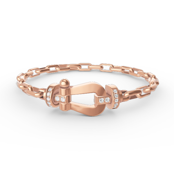 [Clover-Jewelry]FORCE LARGE HORSESHOE CLASP  METAL BRACELET