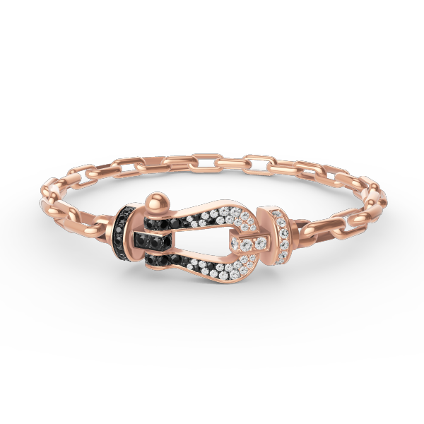 [Clover-Jewelry]FORCE LARGE HORSESHOE CLASP  METAL BRACELET