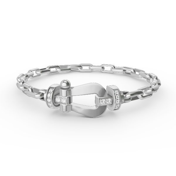 [Clover-Jewelry]FORCE LARGE HORSESHOE CLASP  METAL BRACELET