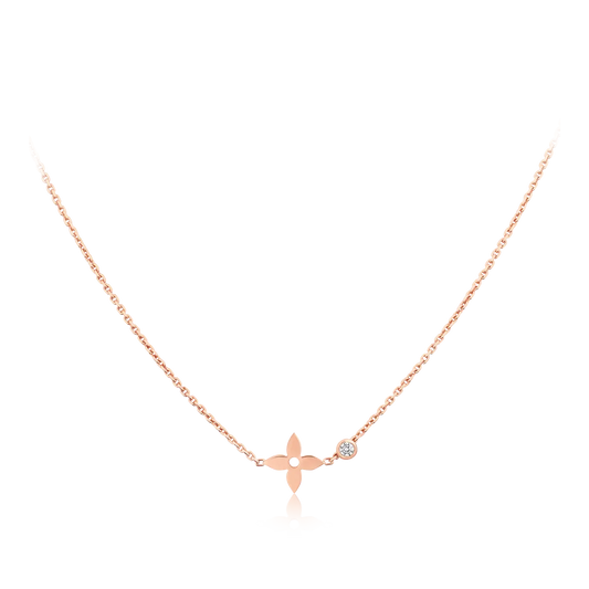 [Clover-Jewelry]BLOSSOM PENDANT PINK GOLD AND DIAMOND