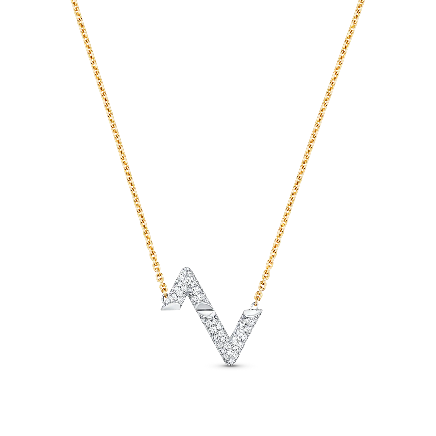 [Clover-Jewelry]VOLT SILVER DIAMOND PEDANT NECKLACE