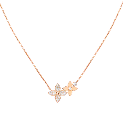 [Clover-Jewelry]STAR BLOSSOM NECKLACE PINK GOLD DIAMONDS