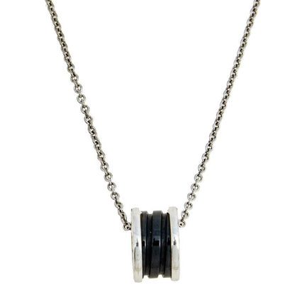 [Clover-Jewelry]ZERO 1 BLACK CERAMIC SILVER NECKLACE