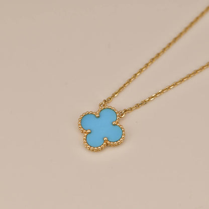 [Clover-Jewelry]CLOVER 15MM VINTAGE TURQUOISE NECKLACE