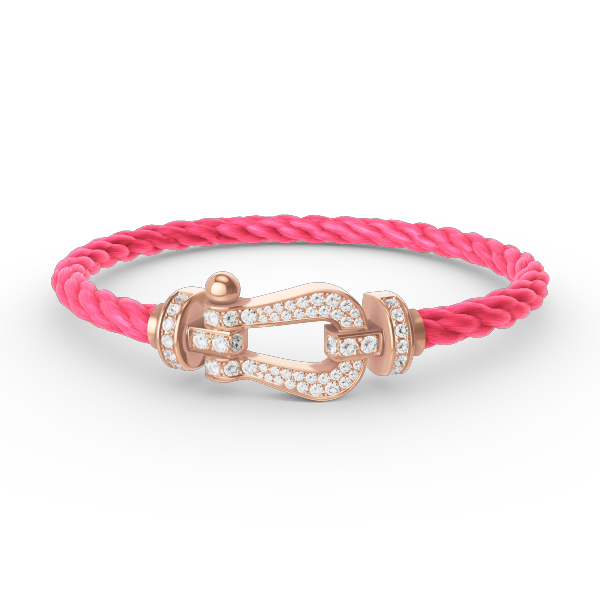 [Clover-Jewelry]FORCE LARGE HORSESHOE FULL DIAMOND BRACELET ROSE GOLD