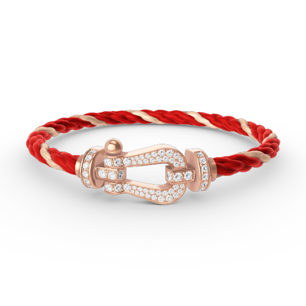 [Clover-Jewelry]FORCE LARGE HORSESHOE FULL DIAMOND BRACELET ROSE GOLD