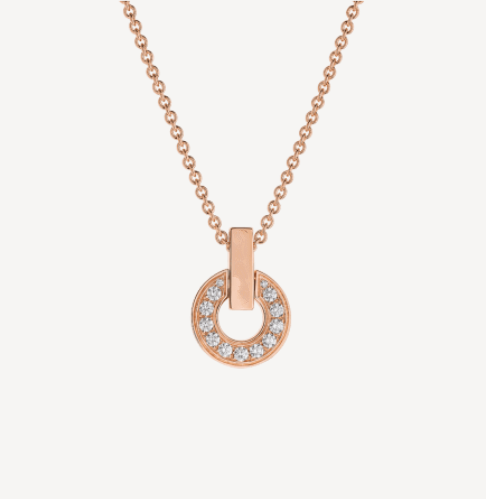 [Clover-Jewelry]GARI NECKLACE PINK GOLD DIAMOND