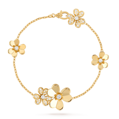 [Clover-Jewelry]FRIVOLE GOLD 5 FLOWERS BRACELET