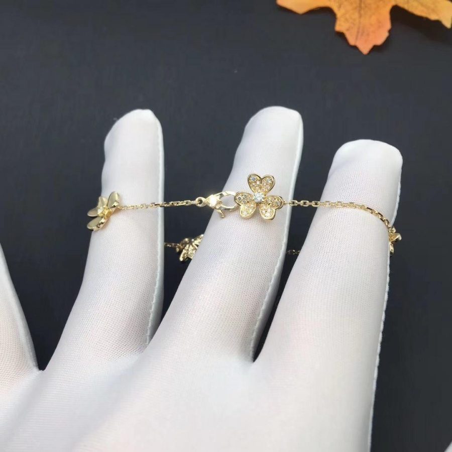 [Clover-Jewelry]FRIVOLE GOLD 5 FLOWERS BRACELET