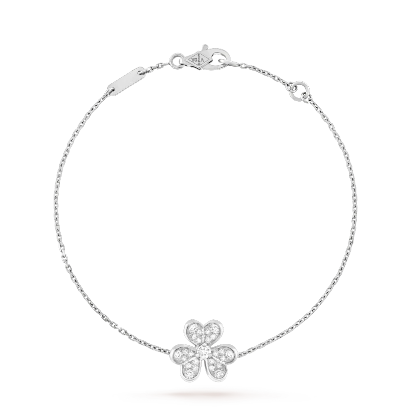 [Clover-Jewelry]FRIVOLE SILVER FLOWER DIAMOND BRACELET