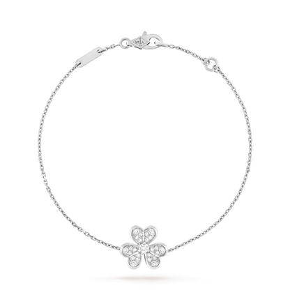 [Clover-Jewelry]FRIVOLE SILVER FLOWER DIAMOND BRACELET