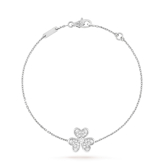 [Clover-Jewelry]FRIVOLE SILVER FLOWER DIAMOND BRACELET