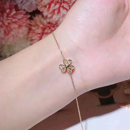 [Clover-Jewelry]FRIVOLE GOLD FLOWER DIAMOND BRACELET