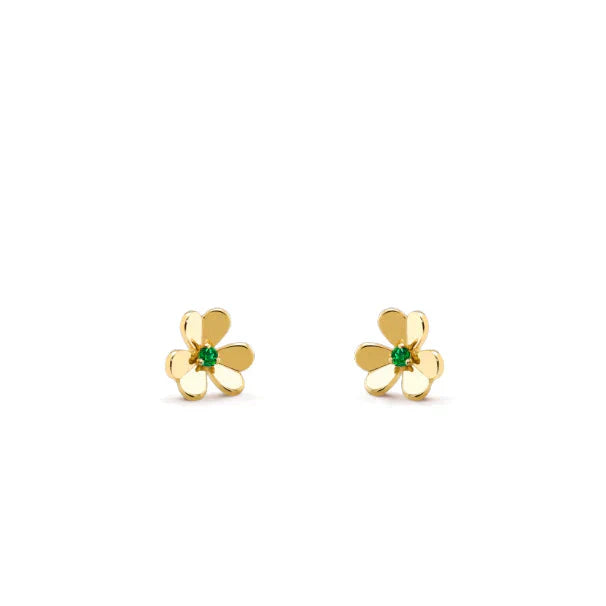 [Clover-Jewelry]FRIVOLE  FLOWER MALACHITE EARRINGS