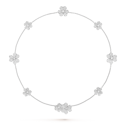 [Clover-Jewelry]FRIVOLE SILVER 9 FLOWERS NECKLACE