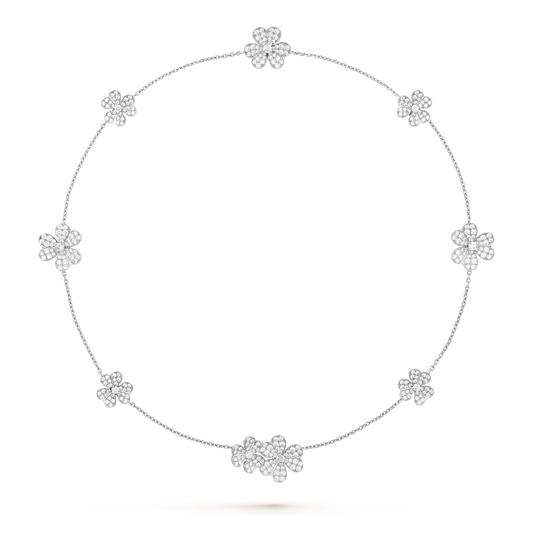 [Clover-Jewelry]FRIVOLE SILVER 9 FLOWERS NECKLACE