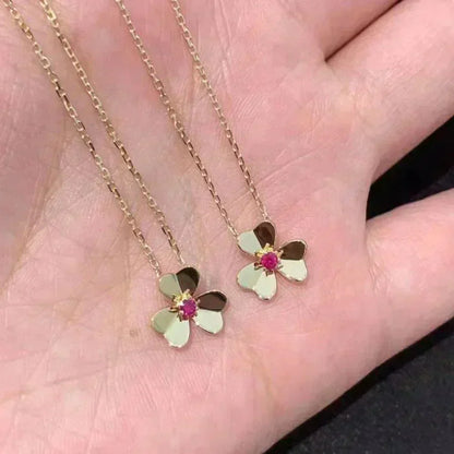 [Clover-Jewelry]FRIVOLE GOLD FLOWER NECKLACE