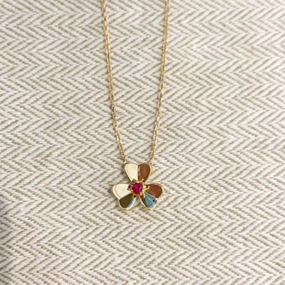 [Clover-Jewelry]FRIVOLE GOLD FLOWER NECKLACE