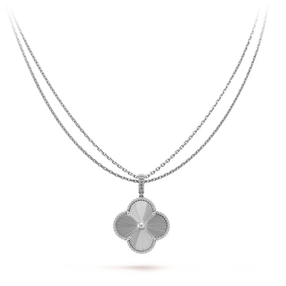 [Clover-Jewelry]CLOVER 25MM SILVER BIG CLOVER NECKLACE