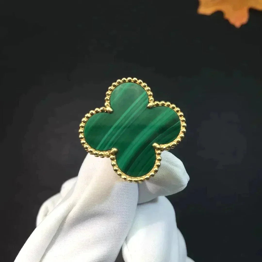 [Clover-Jewelry]CLOVER MALACHITE RING