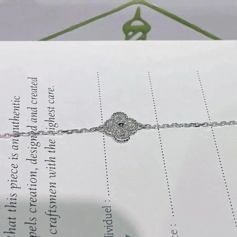 [Clover-Jewelry]CLOVER  SINGLE FLOWER BRACELET SILVER