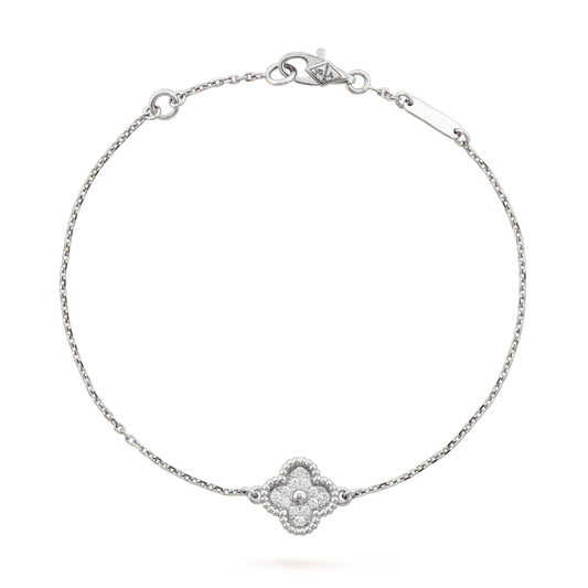 [Clover-Jewelry]CLOVER  SINGLE FLOWER BRACELET SILVER