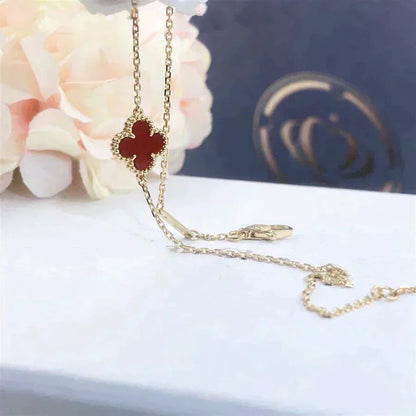 [Clover-Jewelry]CLOVER  CARNELIAN SINGLE FLOWER BRACELET