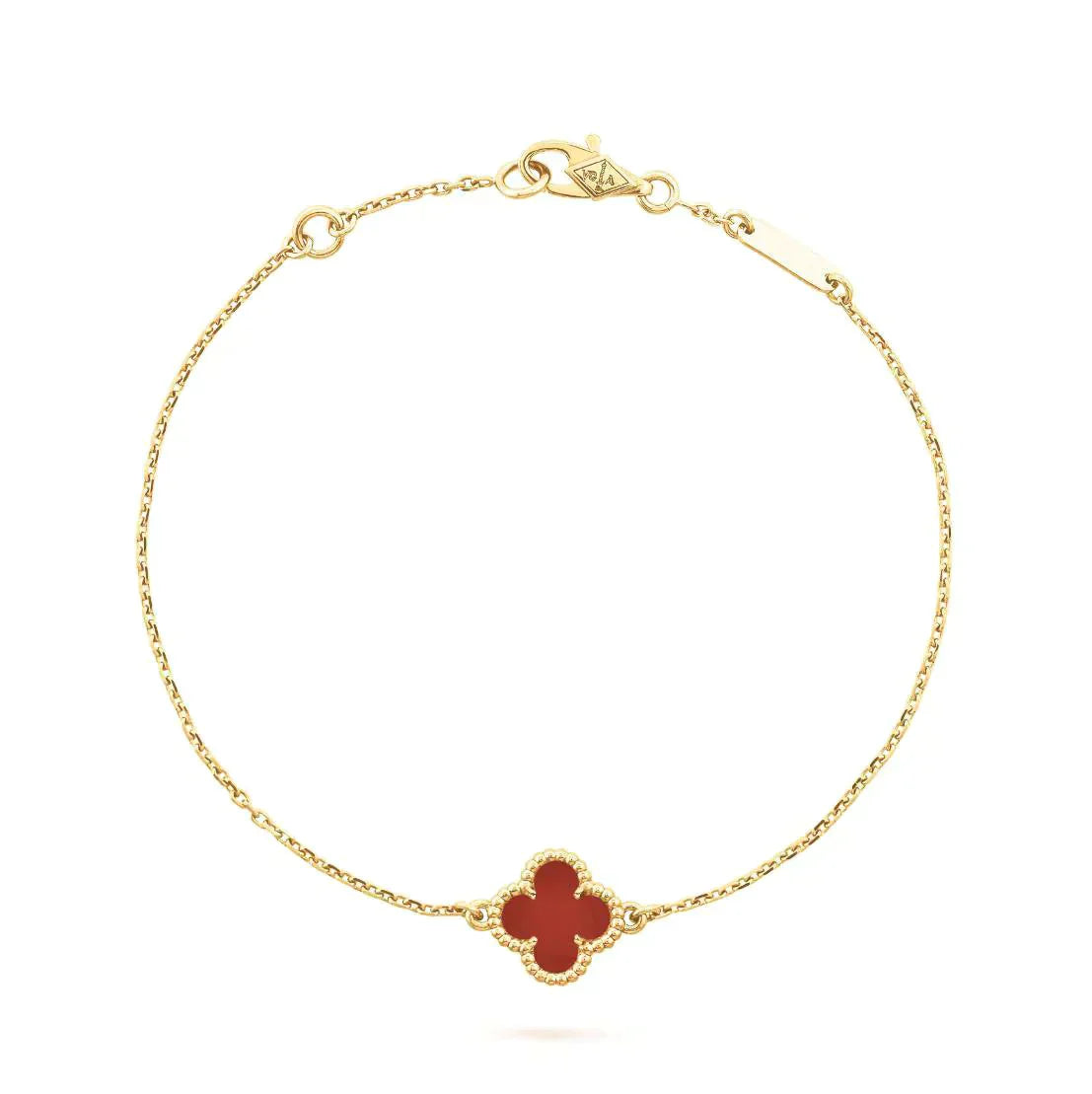 [Clover-Jewelry]CLOVER  CARNELIAN SINGLE FLOWER BRACELET