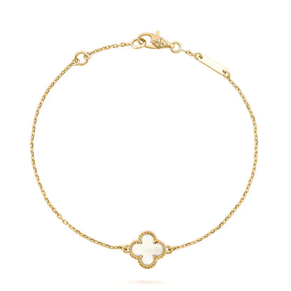 [Clover-Jewelry]CLOVER WHITE MOP SINGLE FLOWER BRACELET