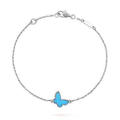 [Clover-Jewelry]BUTTERFLY TURQUOISE BUTTERFLY BRACELET SILVER