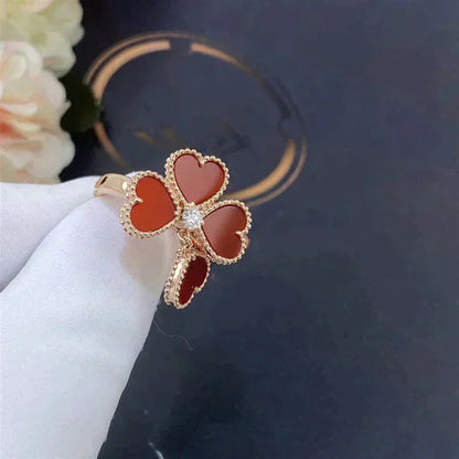 [Clover-Jewelry]SWEET CLOVER CARNELIAN RING