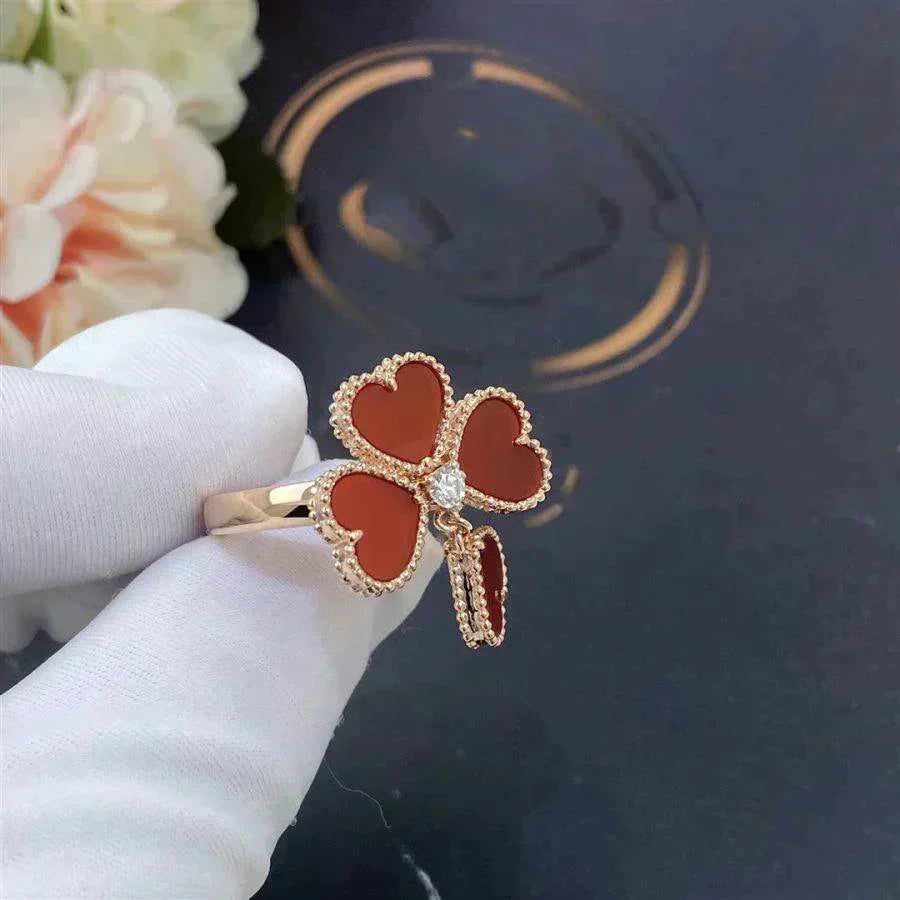 [Clover-Jewelry]SWEET CLOVER CARNELIAN RING