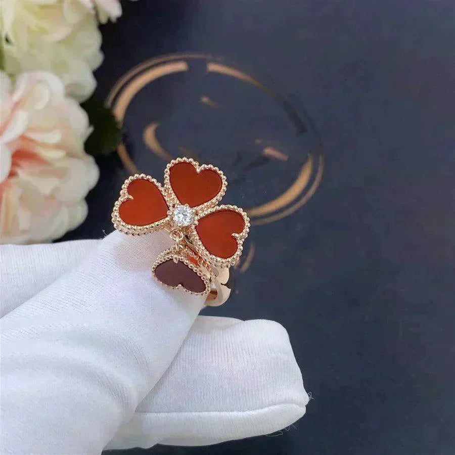 [Clover-Jewelry]SWEET CLOVER CARNELIAN RING