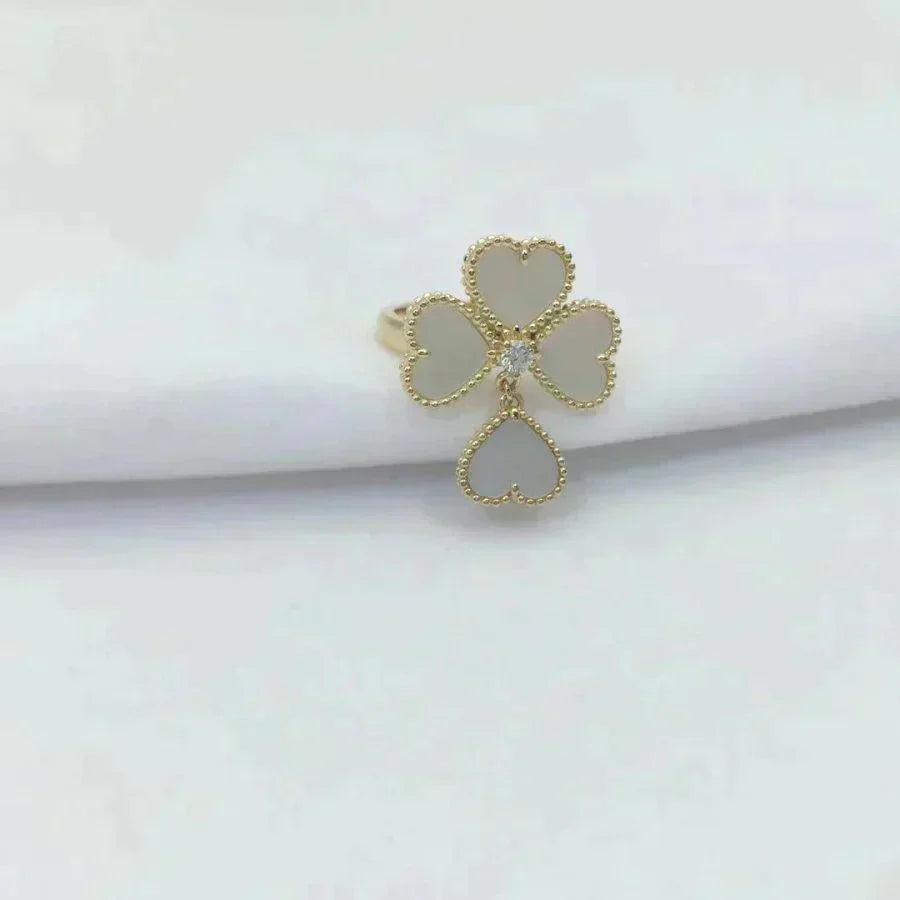 [Clover-Jewelry]SWEET CLOVER WHITE MOP RING