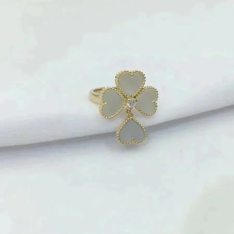 [Clover-Jewelry]SWEET CLOVER WHITE MOP RING