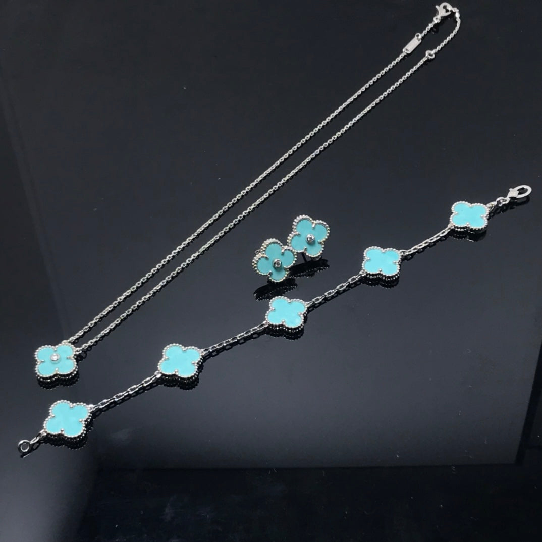 [Clover-Jewelry]CLOVER 1 DIAMOND BLUE SKY SILVER EARRINGS