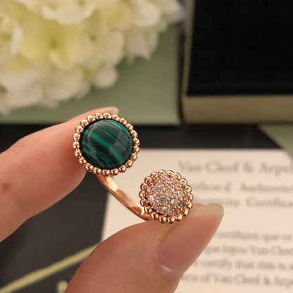 [Clover-Jewelry]PERLEE COULEURS DIAMOND ROSE GOLD BETWEEN THE FINGER RING