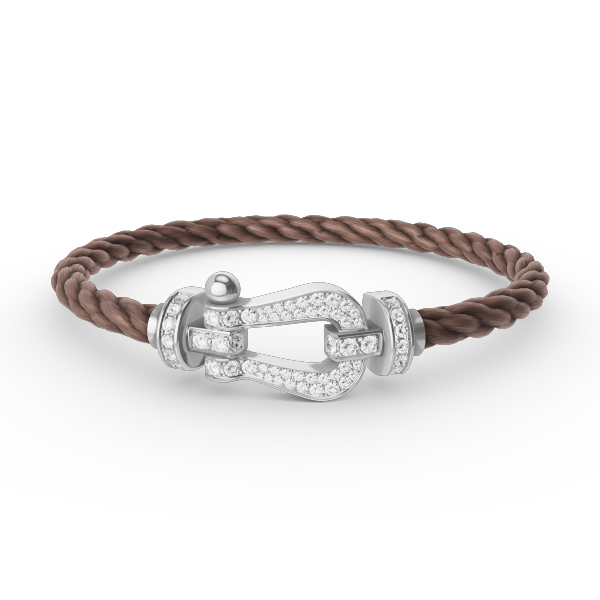 [Clover-Jewelry]FORCE LARGE HORSESHOE FULL DIAMOND BRACELET SILVER