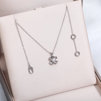 [Clover-Jewelry]FIOREVER NECKLACE DIAMOND CENTER