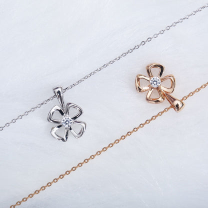 [Clover-Jewelry]FIOREVER NECKLACE DIAMOND CENTER