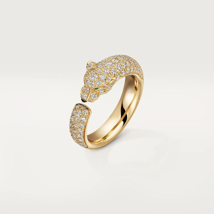 [Clover-Jewelry]PANTHERE PINK GOLD DIAMOND RING