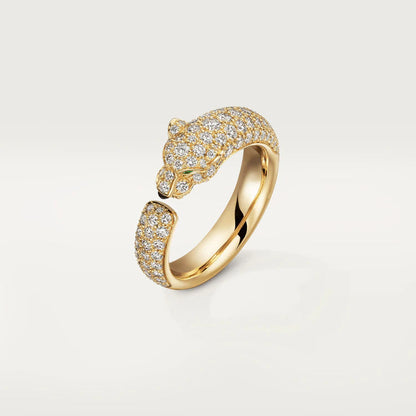 [Clover-Jewelry]PANTHERE PINK GOLD DIAMOND RING