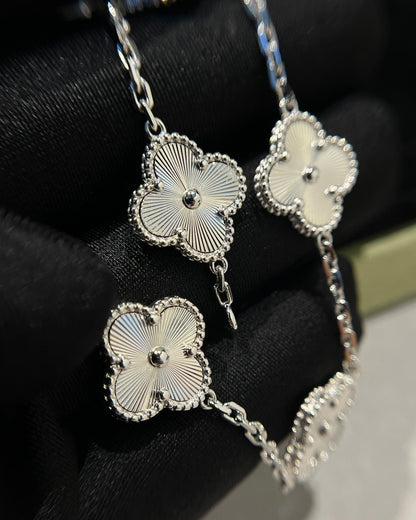 [Clover-Jewelry]CLOVER SILVER 5 MOTIFS BRACELET